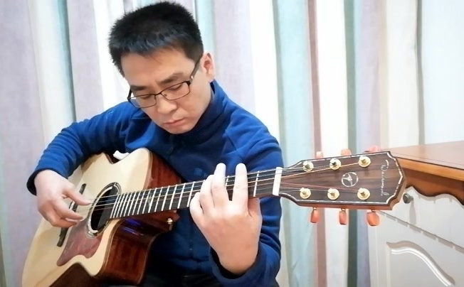 《伴随着你》吉他指弹视频_《天空之城》片尾曲_吉他指弹六线谱_失物森林
