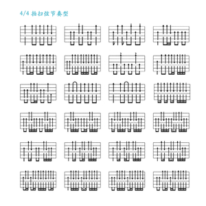 各调常用和弦表和右手常用节奏型