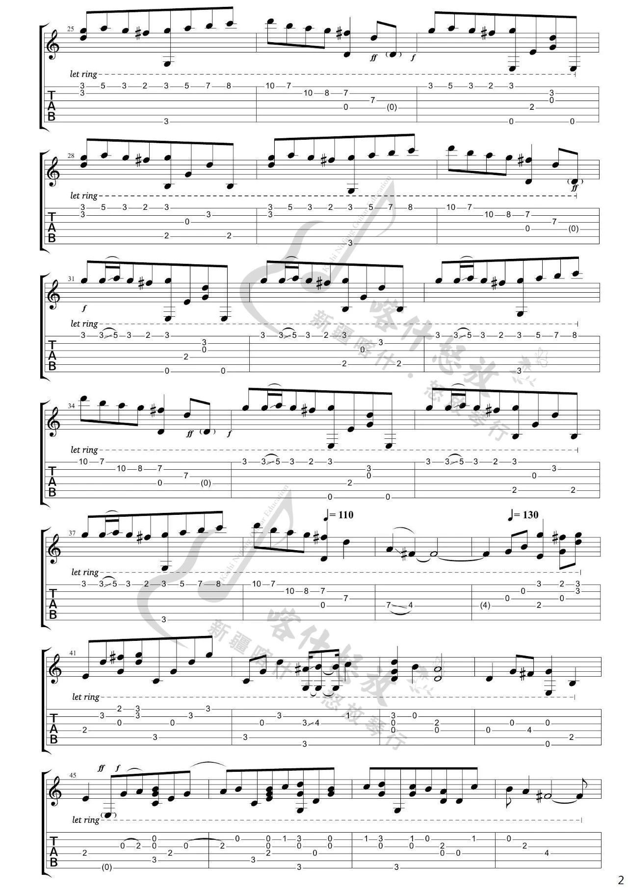 Guitar Music Sheets River Flows in You Easy Version by Yiruma Guitar ...