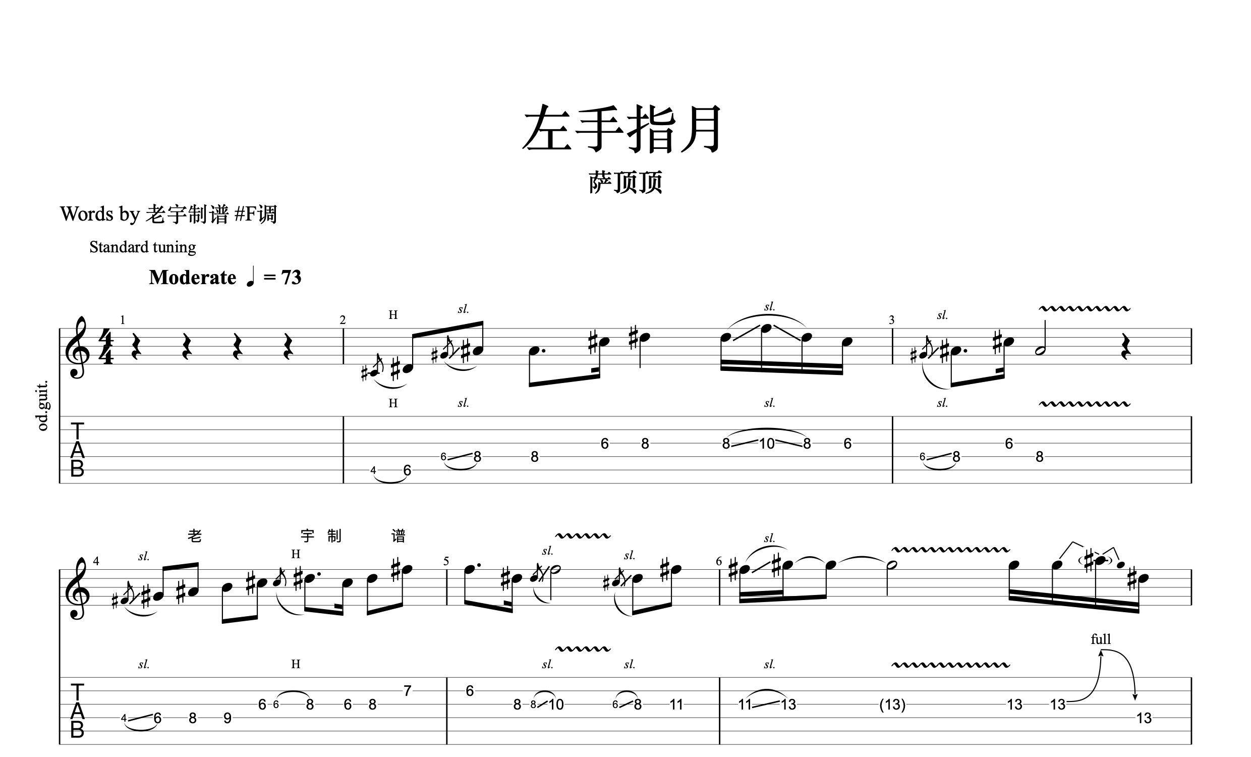 Take Note吉他谱(gtp谱)_Of Ashes